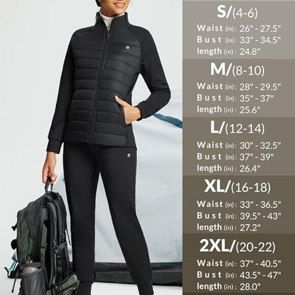BALEAF Women's Lightweight Jacket Running Insulated Water-Resistant Fall Jacket - Picture 7 of 16